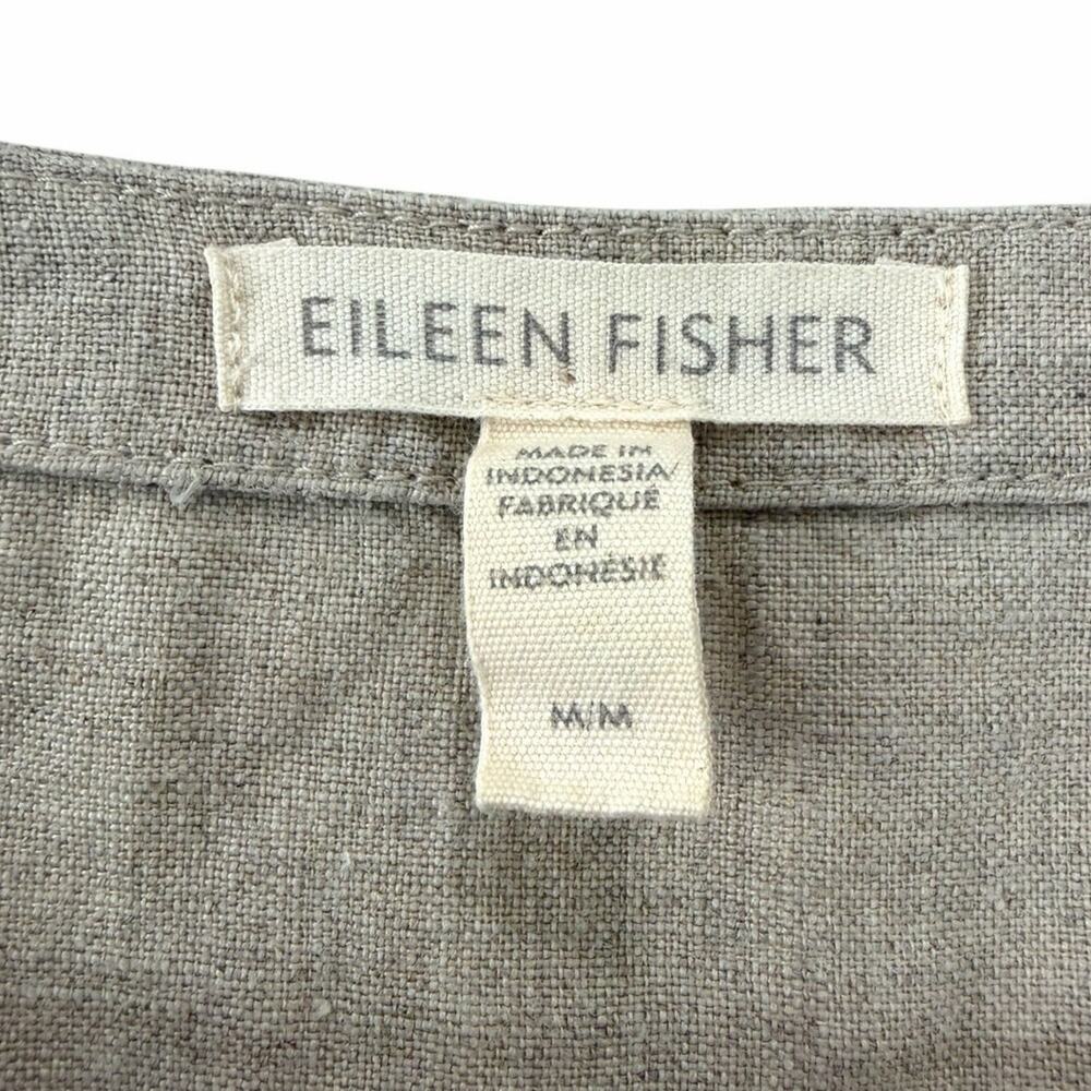 Eileen Fisher Organic Linen Button Front Vest Tank Natural Size Medium - Picture 5 of 8